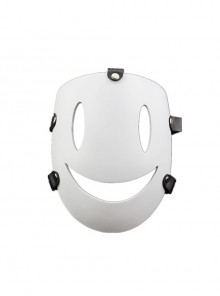 Sky Violation Sniper White Smiley Face Funny Mask Halloween Party Masquerade Adult Full Face Resin Mask