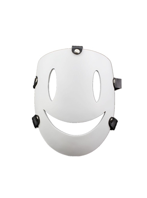 Sky Violation Sniper White Smiley Face Funny Mask Halloween Party Masquerade Adult Full Face Resin Mask
