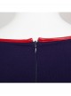 Supergirl Kara Zor-El Halloween Cosplay Costume Navy Blue Bodysuit
