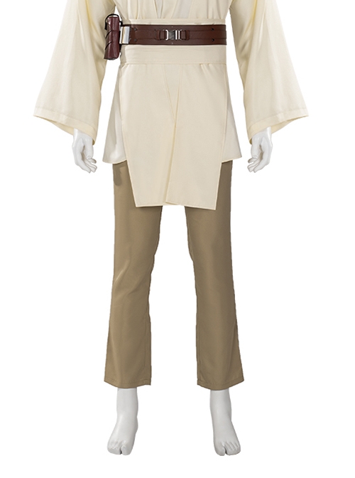 Star Wars Obi-Wan Kenobi Beige Suit Affordable Edition Halloween Cosplay Costume Khaki Trousers