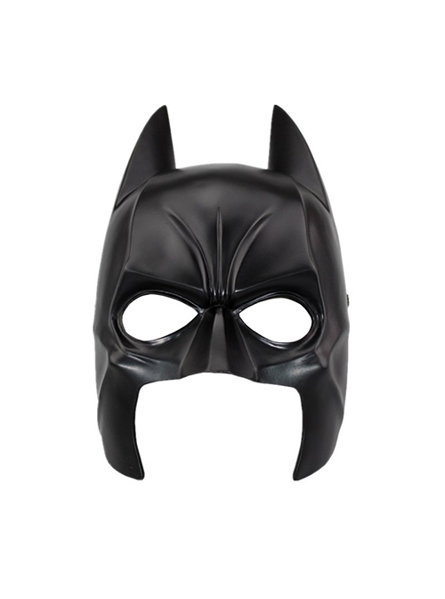 Movie Batman Same Paragraph Black Half Face Mask Halloween Stage Performance Masquerade Adult Resin Mask