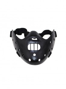 Horror Thriller Film The Silence Of The Lambs Hannibal Half Face Mask Halloween Haunted House Stage Performance Masquerade Adult Resin Mask