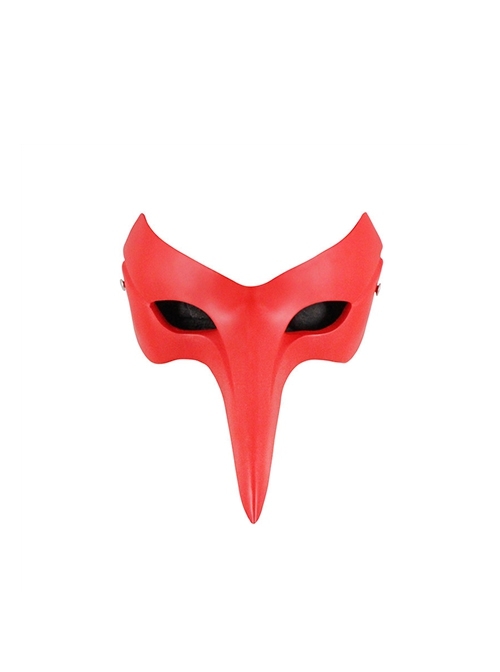 Persona 5 Goro Akechi Same Paragraph Red Mystery Eye Mask Halloween Haunted House Stage Performance Masquerade Adult Half Face Resin Mask