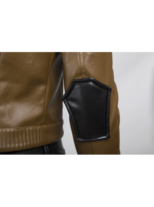 Batman Red Hood Jason Todd Brown Jacket Set Halloween Cosplay Costume