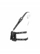 Black Punk Large-Capacity Adjustable Fog Flower Leather Waist Bag