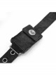 Black Punk Large-Capacity Adjustable Fog Flower Leather Waist Bag