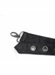 Black Punk Large-Capacity Adjustable Fog Flower Leather Waist Bag