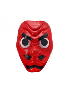 Anime Demon Slayer Urokodaki Sakonji Same Paragraph Long Nose Red Face Big Tengu Resin Mask Halloween Stage Performance Masquerade Adult Full Face Mask