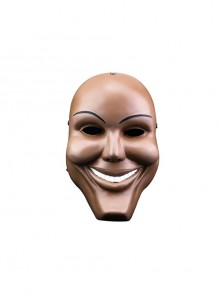 Movie The Purge Weird Smiling Brown Face Resin Mask Halloween Stage Performance Haunted House Masquerade Full Face Mask