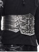 Silver Punk Metal Nail Decoration Non-Elastic Adjustable Leather Armor Belts