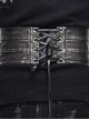 Silver Punk Metal Nail Decoration Non-Elastic Adjustable Leather Armor Belts