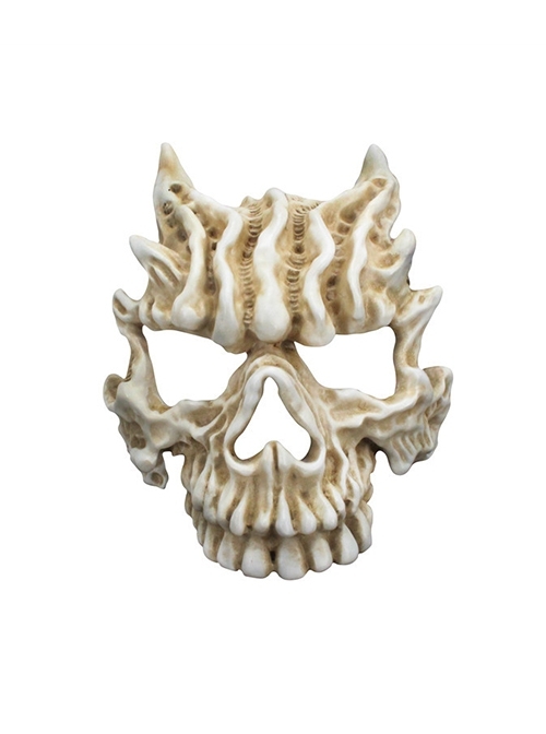 Movie Ghost Rider Same Paragraph Demon Skull Mask Halloween Masquerade Haunted House Stage Performance Adult Full Face Resin Mask