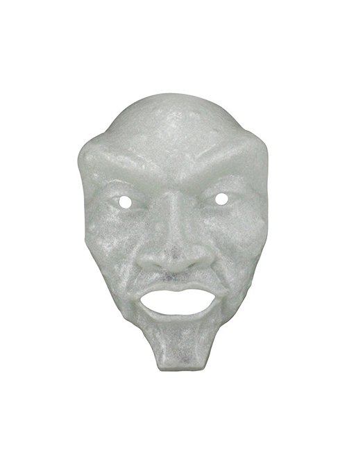 Chinese Emperor Terracotta Warriors White Full Face Resin Mask Halloween Masquerade Stage Performance Adult Mask
