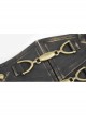 Bronze Punk Metal Nail Decoration Non-Elastic Adjustable Leather Armor Belts