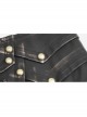 Bronze Punk Metal Nail Decoration Non-Elastic Adjustable Leather Armor Belts