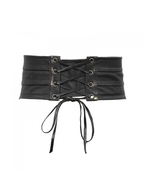 Bronze Punk Metal Nail Decoration Non-Elastic Adjustable Leather Armor Belts