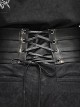Bronze Punk Metal Nail Decoration Non-Elastic Adjustable Leather Armor Belts