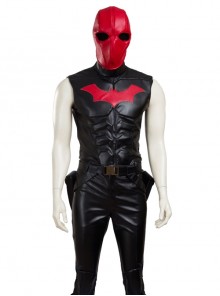 Batman Red Hood Jason Todd Black Sleeveless Bottoming Top Halloween Cosplay Costume