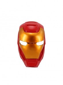 Marvel The Avengers Iron Man Red Golden Resin Mask Halloween Cosplay Stage Performance Adult Full Face Mask