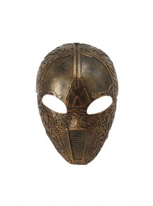Horror Bio Soldier Ironclad Warrior Metallic Feel Helmet Resin Mask CS Shooting Halloween Masquerade Adult Unisex Full Face Mask
