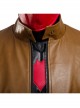 Batman Red Hood Jason Todd Halloween Cosplay Costume Brown Short Jacket