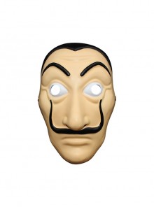La Casa De Papel Dali Funny Mask Halloween Party Masquerade Stage Performance Adult Full Face Resin Mask