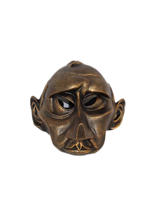 Funny Exaggerated Spoof Bald Grandpa Old Man Face Mask Halloween Party Masquerade Stage Performance Adult Full Face Resin Mask