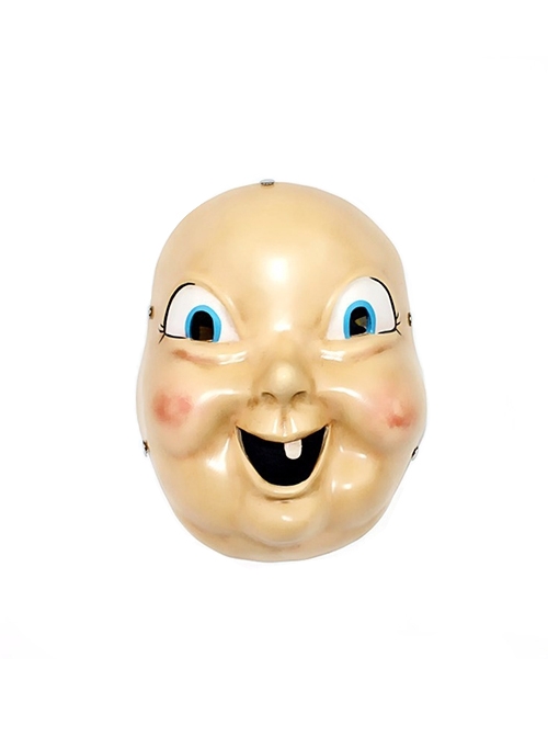 Horror Movie Happy Death Day Murderer Same Paragraph Scary Toothless Puppet Mask Halloween Party Haunted House Masquerade Adult Full Face Resin Mask