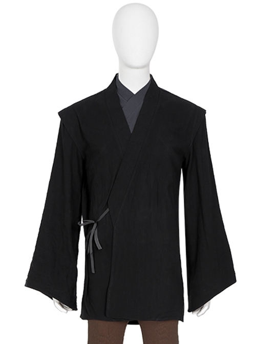 TV Drama Obi-Wan Kenobi Anakin Skywalker Outfit Halloween Cosplay Costume Black Long Top