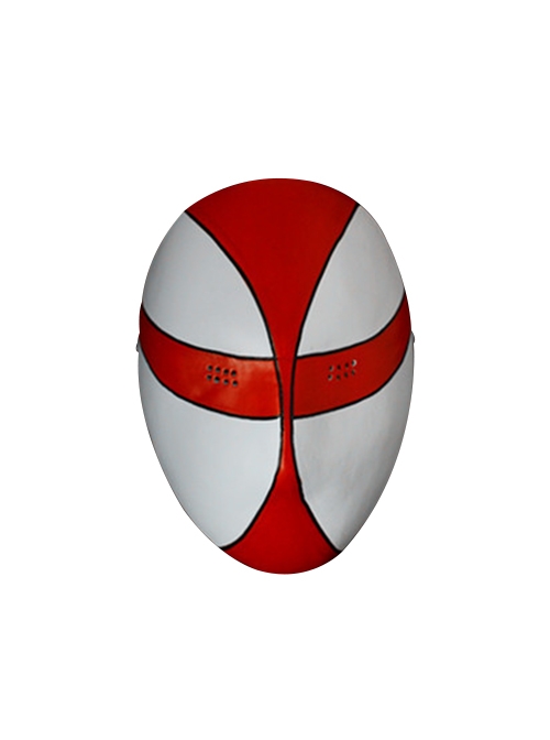 Horror Movie Mystery Fobber Same Paragraph White-red Full Face Mask Halloween Party Masquerade Haunted House Adult Resin Mask