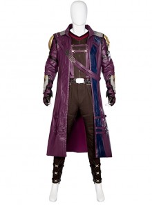 Thor Love And Thunder Star-Lord Peter Jason Quill Purple Long Coat Suit Halloween Cosplay Costume Set