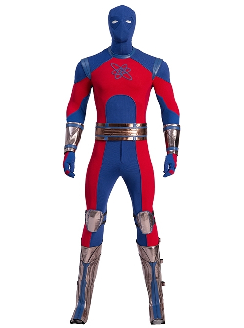 Movie Black Adam Atom Smasher Battle Suit Halloween Cosplay Costume Full Set