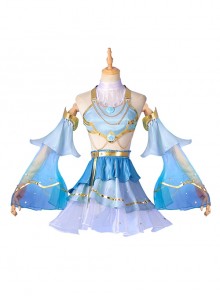 League Of Legends LOL Seraphine Outfit Prestige Ocean Song Halloween Cosplay Costume Full Set