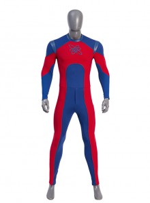 Movie Black Adam Atom Smasher Battle Suit Halloween Cosplay Costume Blue Red Bodysuit