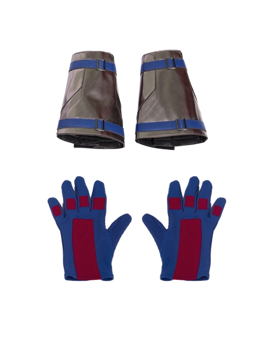 Movie Black Adam Atom Smasher Battle Suit Halloween Cosplay Accessories Gloves And Wrist Guards