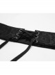 Black Adjustable Three-Dimensional Jacquard Gothic Belts