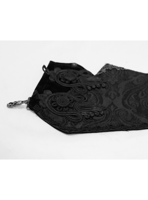 Black Adjustable Three-Dimensional Jacquard Gothic Belts