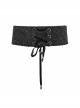 Black Adjustable Three-Dimensional Jacquard Gothic Belts