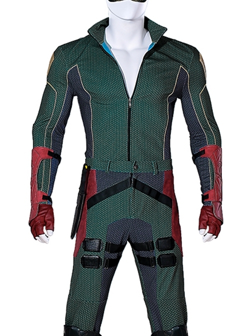 TV Drama The Boys Season 3 Soldier Boy Battle Suit Halloween Cosplay Costume Green Top