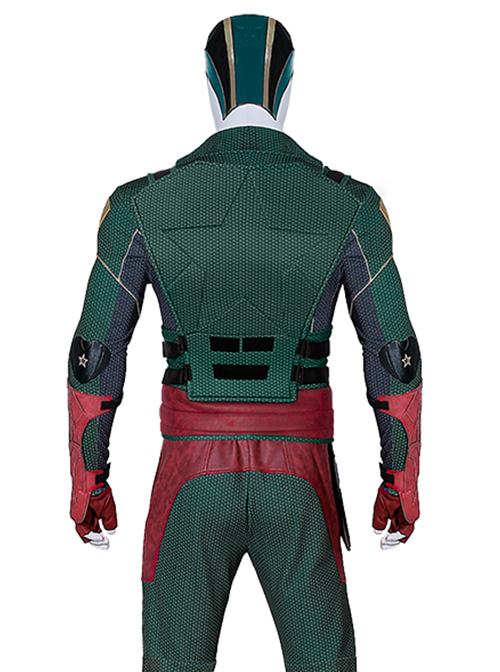 TV Drama The Boys Season 3 Soldier Boy Battle Suit Halloween Cosplay Costume Green Armor