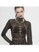 Brown Steampunk Duckbill Buckle Hanging Chain Halter Accessories