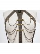 Brown Steampunk Duckbill Buckle Hanging Chain Halter Accessories