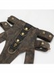 Brown Steampunk Duckbill Buckle Hanging Chain Halter Accessories