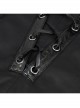Punk Dark Style Back Splicing Straps Design Black Windproof Fabric Daily Matching Hooded Casual Male Coat