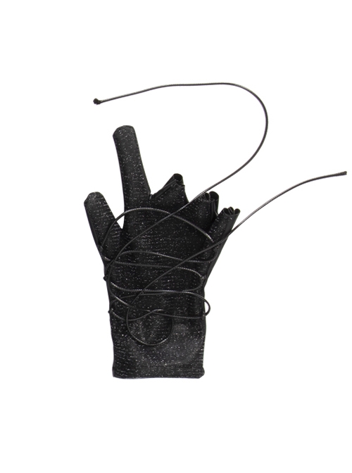 Movie Black Adam Cyclone Maxine Hunkel Halloween Cosplay Accessories Black Glove