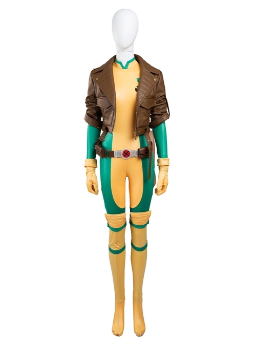 X-Men Rogue Anna Marie Halloween Cosplay Costume Full Set