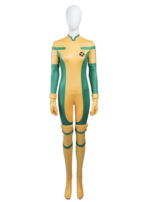 X-Men Rogue Anna Marie Halloween Cosplay Costume Bodysuit