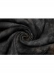 Punk Asymmetric Metal Buckle Side Button Tie-Dye High Neck Basic Black-Yellow Long Sleeve T-Shirt Male