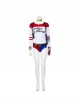 Suicide Squad Harley Quinn Halloween Cosplay Costume Red Blue Baseball Short Jacket