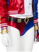 Suicide Squad Harley Quinn Halloween Cosplay Costume Red Blue Shorts